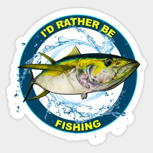 I'd rather be fishing Sticker